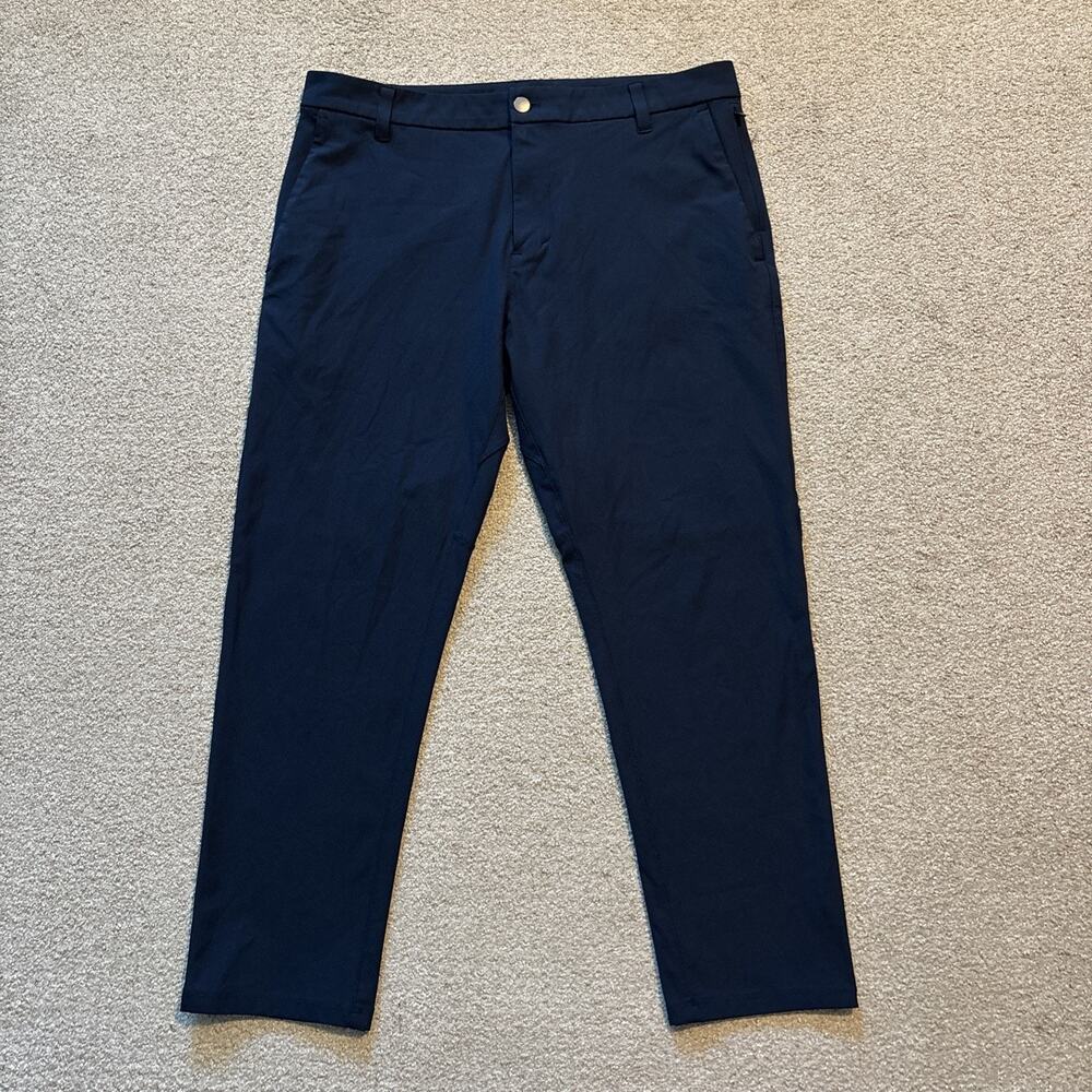 Lululemon Commission Pant Mens 34/27 Warpstreme Navy Blue Classic Performance
